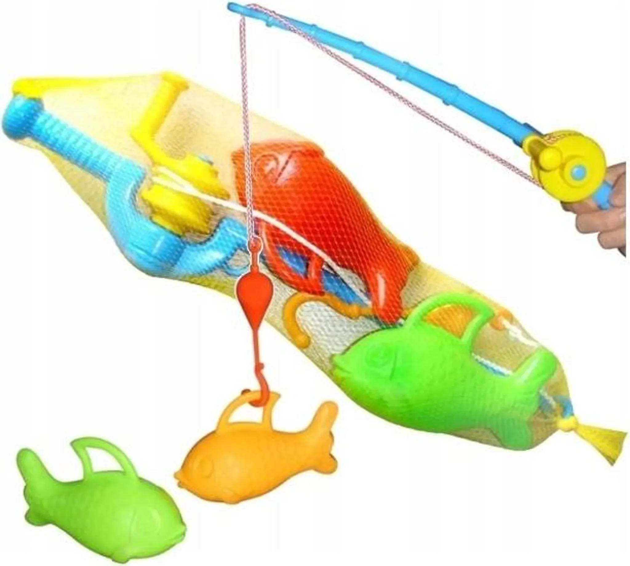 Angelspiel für Kinder – Angelrute mit 2 Fischen